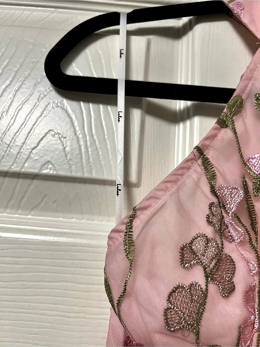 Lulus Unique Impression Pink 3D Floral Embroidered Halter Midi Dress Small - Picture 6 of 7